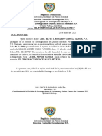 Acta policía homicidio enero 2021