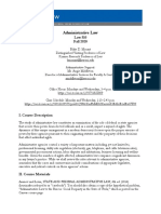 Administrative Law Syllabus.2nd Draft - Morant 2020 (10) Dfs