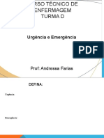Slide de Urgencia e Emergencia