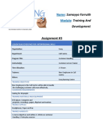Assignment 3 - Training and Development