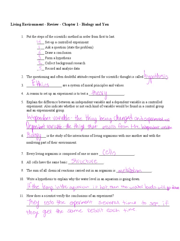 Edited - LE - Chapter 1 - Review | PDF | Experiment | Methodology