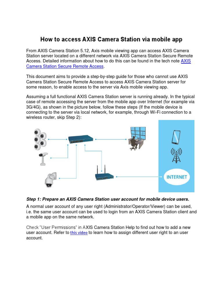 axis camera station remote access