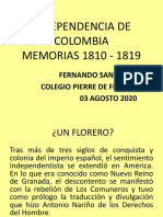 Cátedra Independencia de Colombia - 03 Ago