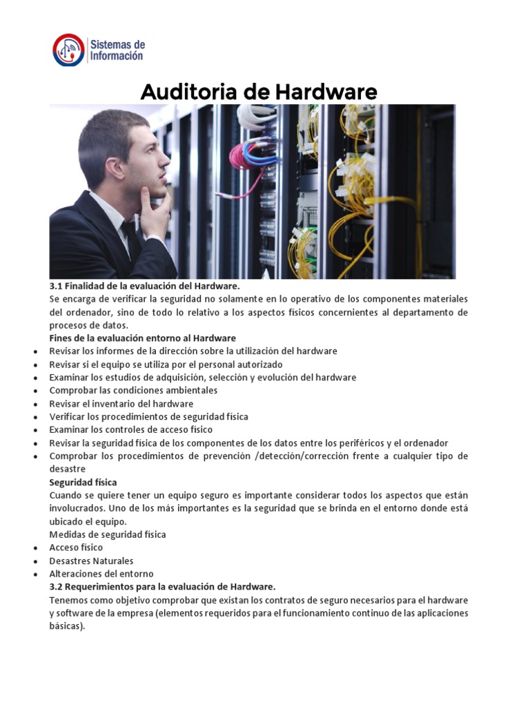 Auditoría de Hardware y Seguridad Física | PDF | Hardware de la ...