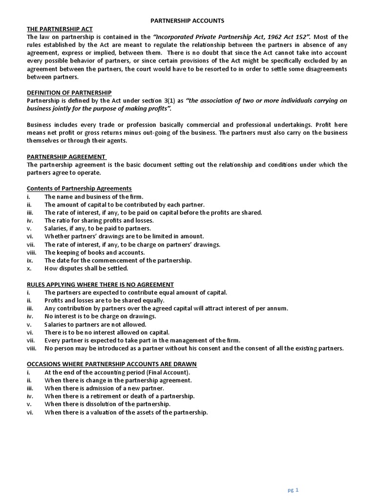 Partnership Accounting Guide | PDF | Partnership | Goodwill (Accounting)