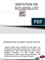 INTRODUCTION OF MARUTI UDYOG LIMITED kittu