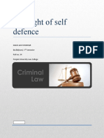 Right of Self Defence