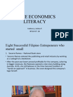 Home Economics Literacy: Faelmoca, Joshua P. Btled Ict-1B