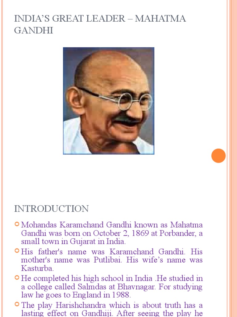 Mahatma Gandhi: Leader of Non-Violence | PDF | Mahatma Gandhi | Activism