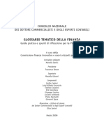 Glossario Tematico Della Finanza (Guida Pratica e Spunti Di Riflessione Per La Professione)