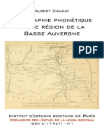 Albert DAUZAT - Géographie Phonétique D'une Région de La Basse-Auvergne