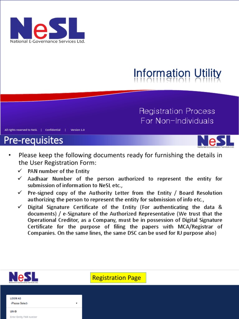 NeSL Registration Process for Entities | PDF | Finance & Money Management