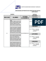 Cronograma Defensas Proyecto de Investigaciòn Civil 2020-2.