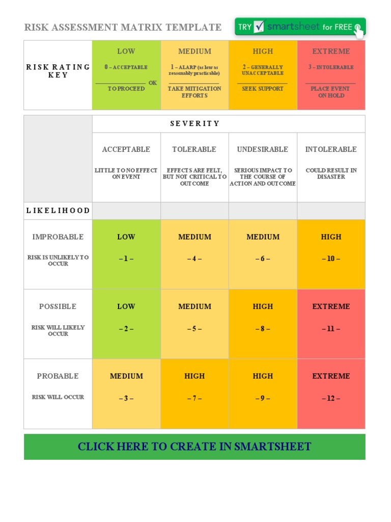 IC Risk Assessment Matrix Template 8849 PDF