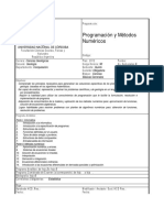 Programacion y Metodos Numericos Analitico Plan 2012