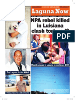 NPA Rebel Killed in Luisiana Clash Tortured?: Measles Surge in Laguna To Continue: DOH