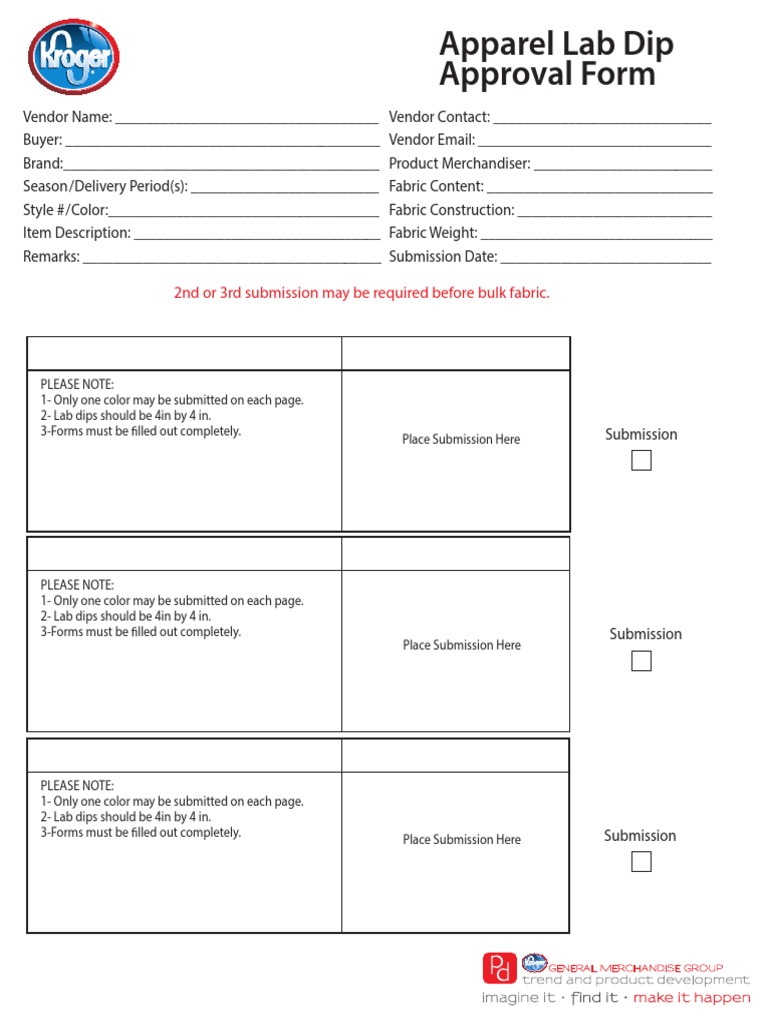 Apparel Lab Dip Submission Guidelines | PDF