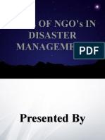 ROLE OF NGO's IN DISASTER MANAGEMENT