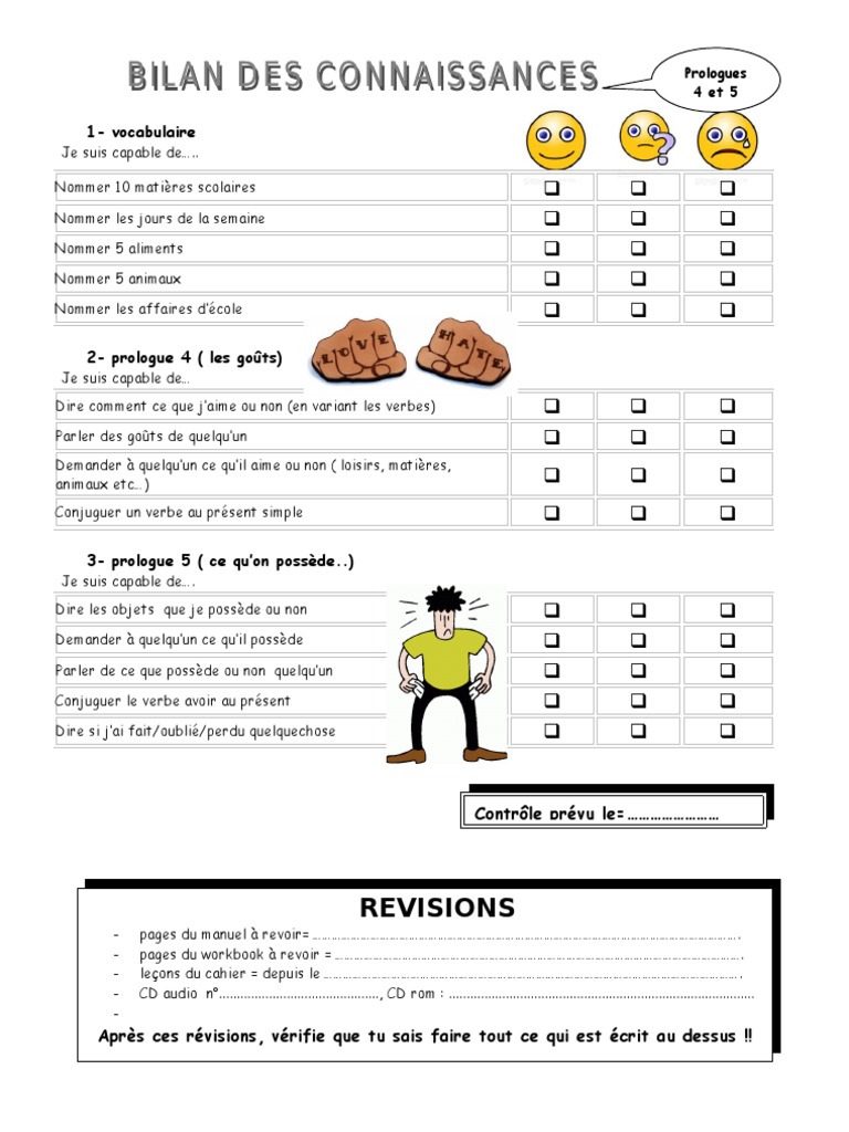 Fiche De Revisions Seconde 5eme - Fiche de Revisions 2