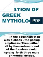 Creation of Greek Mythology