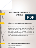 E. Types of Renewable Energy