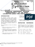 Scheduled Maintenance Program Turbocharged F, GP, &SD Model Locomotives (645E3 Thru 645E3C Engines)