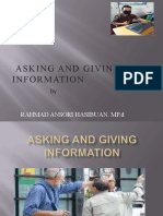 Asking and Giving Information by Rahmad Ansori