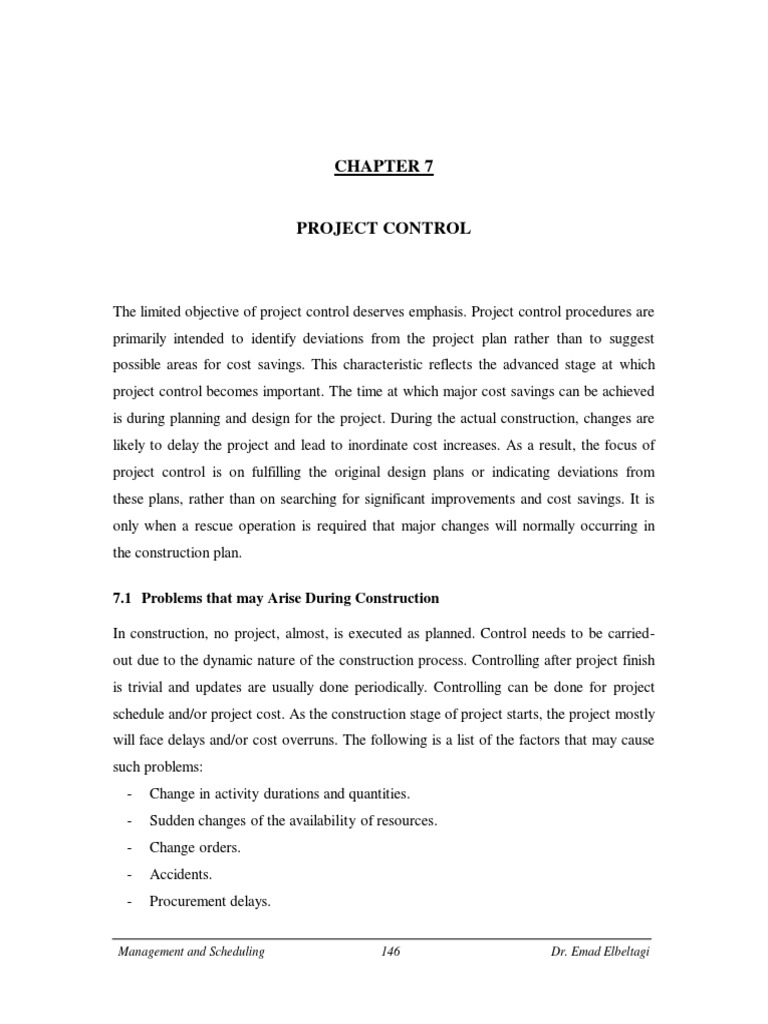 Chapter 7 Project Project Control | PDF | Consumer Price Index | Business