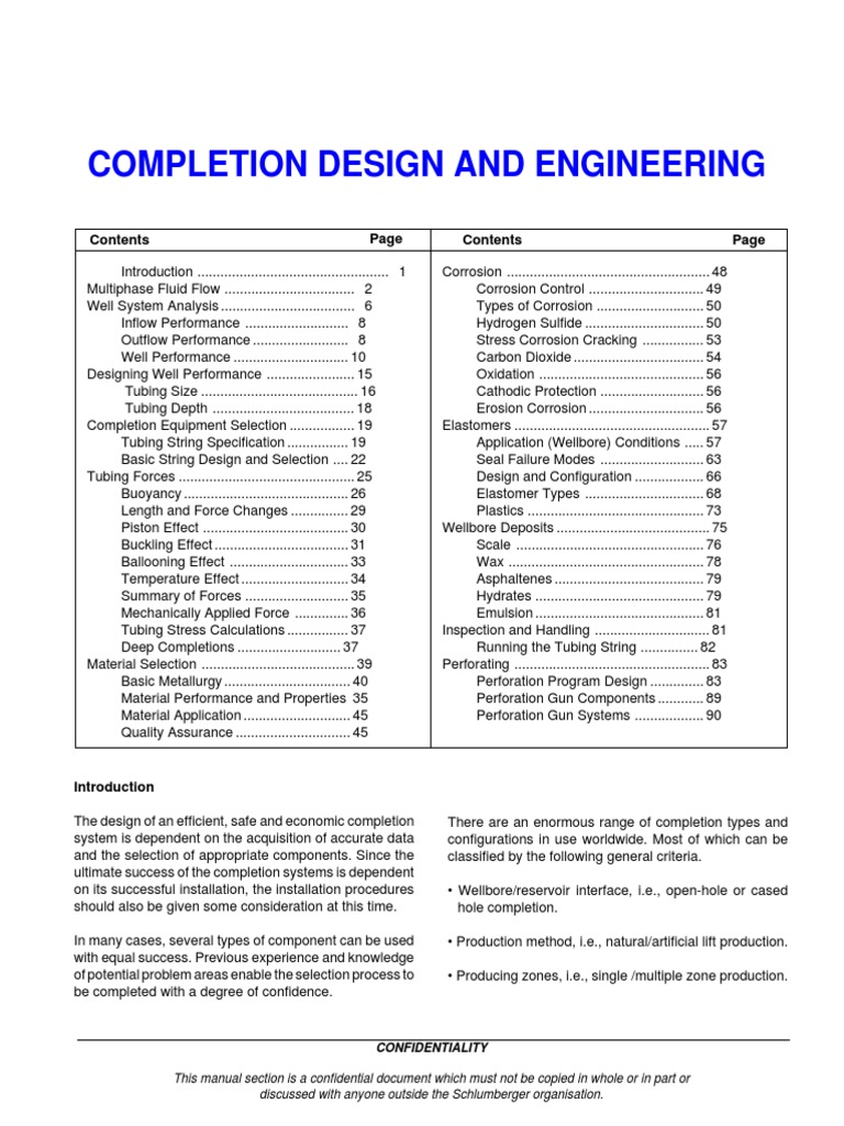 Completion Design and Engineering | PDF | Fluid Dynamics | Petroleum ...