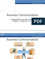 Business Communication: Introduction To The Course