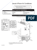 Installation Manual of Room Air Conditioner: Necessary Tools For Installation