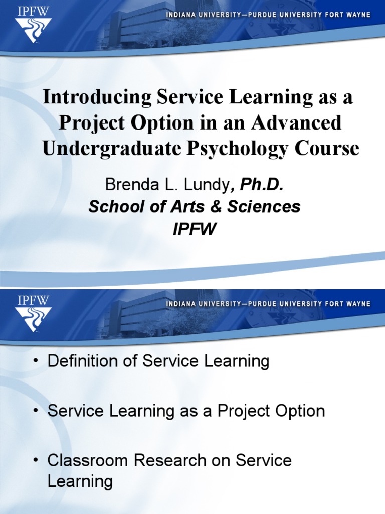 Service Learning in Psychology Education | PDF | Service Learning | Empathy