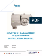 ServoTough OxyExact 2200H Oxygen Transmitter Installation Manual 2222005a 9 1 1