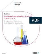 Syllabus: Cambridge International AS & A Level Chemistry 9701