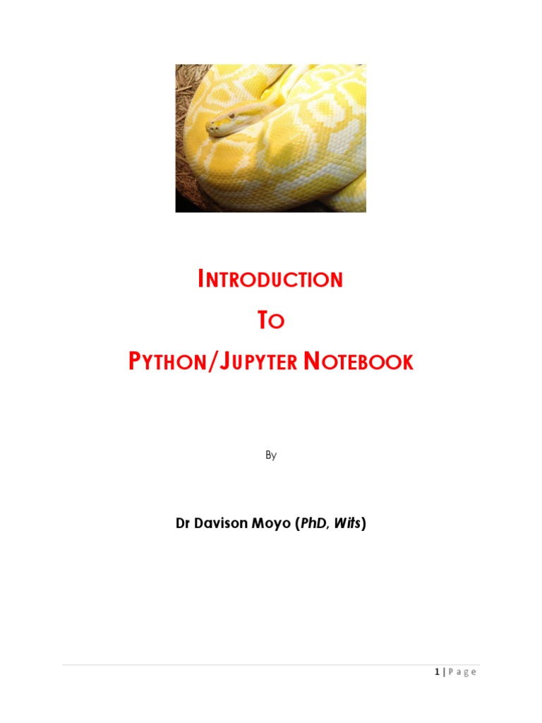 Handout 1 - Introduction To Setting Up Python | PDF | Python ...