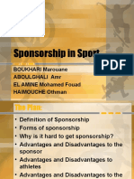 Sponsorship in Sport: BOUKHARI Marouane Aboulghali Amr EL AMINE Mohamed Fouad Haimouche Othman