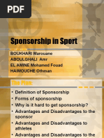 Sponsorship in Sport: BOUKHARI Marouane Aboulghali Amr EL AMINE Mohamed Fouad Haimouche Othman