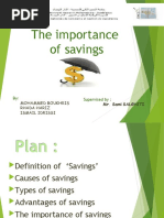 The Importance of Savings