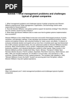 1 What Management Problems and Challenges Typical of Global Companies