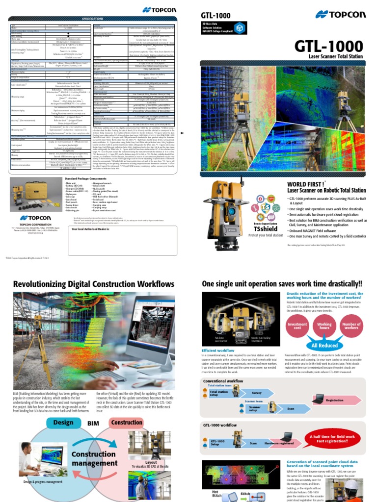 Laser Scanner Total Station: Tsshield | PDF | Image Scanner | Surveying