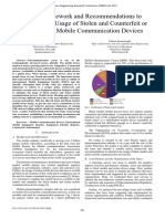 Policy Framework and Recommendations To Minimize The Usage of Stolen and Counterfeit or Substandard Mobile Communication Devices