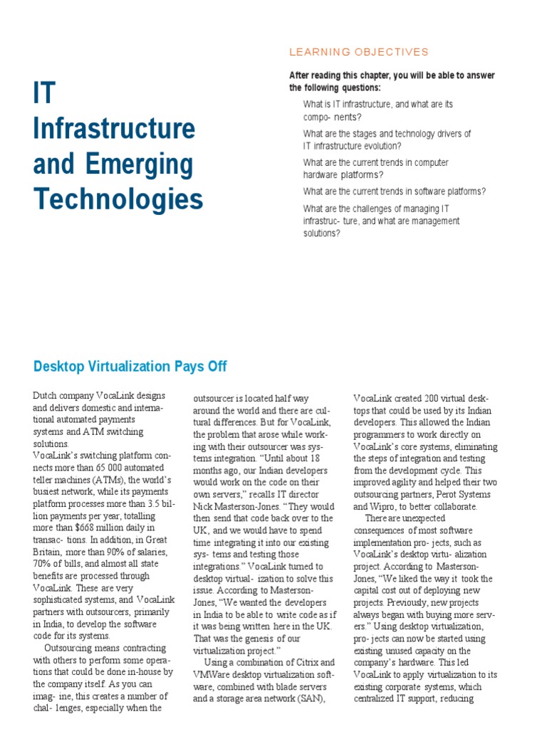 IT Infrastructure Trends | PDF | Virtualization | Outsourcing