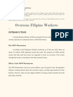 Overseas Filipino Workers: UCSP PBA04: Research and Essay