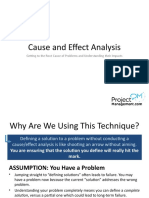 Cause and Effect Analysis: Getting To The Root Cause of Problems and Understanding Their Impacts
