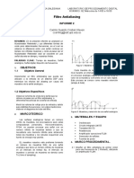 Implementación de un filtro antialiasing de primer orden para señales de 2KHz