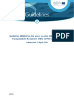 Guidelines 042020 On The Use of Location Data and Contact COVID-19