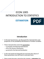 Lecture - 9 EstimationRM (ECON 1005 2011-2012)