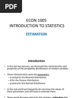 Lecture - 9 EstimationRM (ECON 1005 2011-2012)