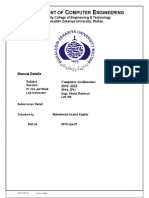 Computer architectutre manual 8 2019-cpe-27 Muhammad Usama Saghar