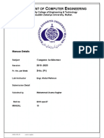 Computer Architectutre Manual 10 2019-Cpe-27 Muhammad Usama Saghar